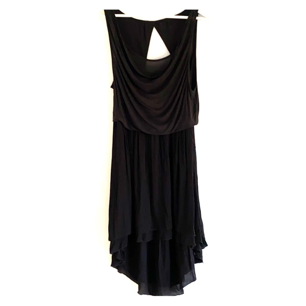 Free People black layered multi texture dress